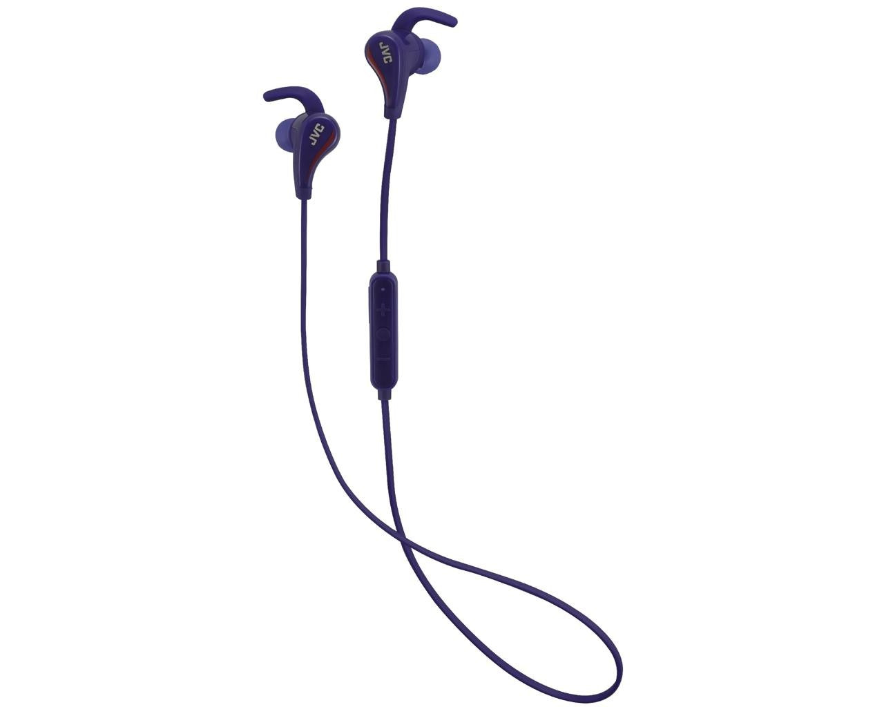 JVC Wireless In-Ear HeadphoneHeadphonesUp to 9 hours Battery Life Water Resistant IPX5 Pivot Motion Fit Anti-Slip Material Cable Management with Magnetic Housing Allows Ambient Sound with open type earpiece JVC Run & Music training app for smartphones Mic